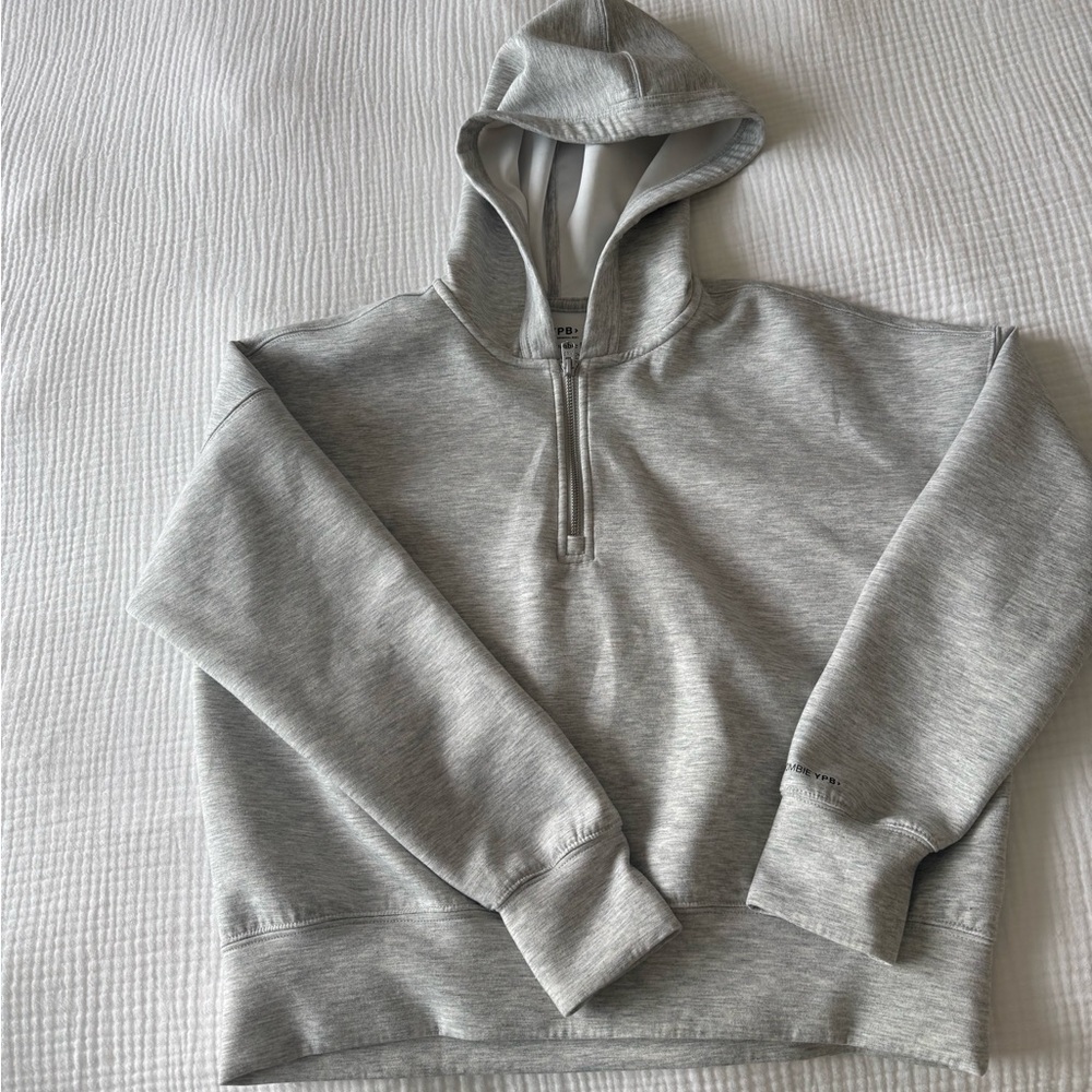 Abercrombie Light Gray Quarter Zip Sweater